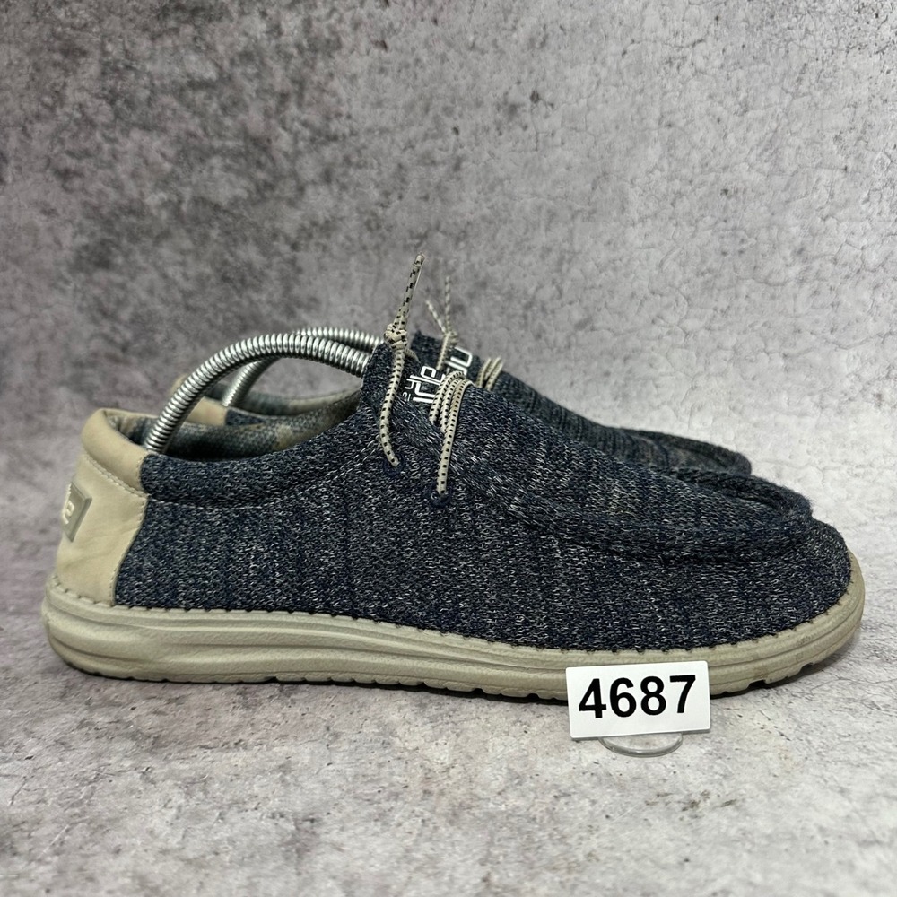 Hey Dude Wally Sox Moonlit Ocean Mens Size 11 Blue Loafers Slip On Shoes Casual